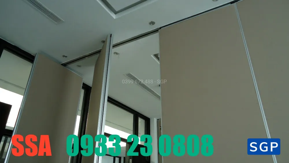 Hoàn thiện vách di động nỉ cho văn phòng