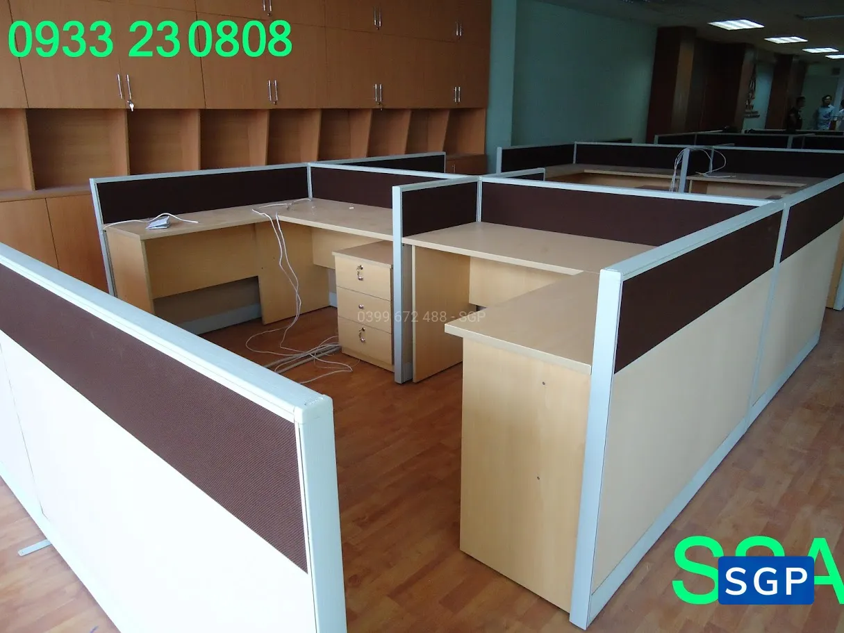 sản xuất và lắp đặt hoàn thiện vách nỉ 2 múi cho công ty văn phòng