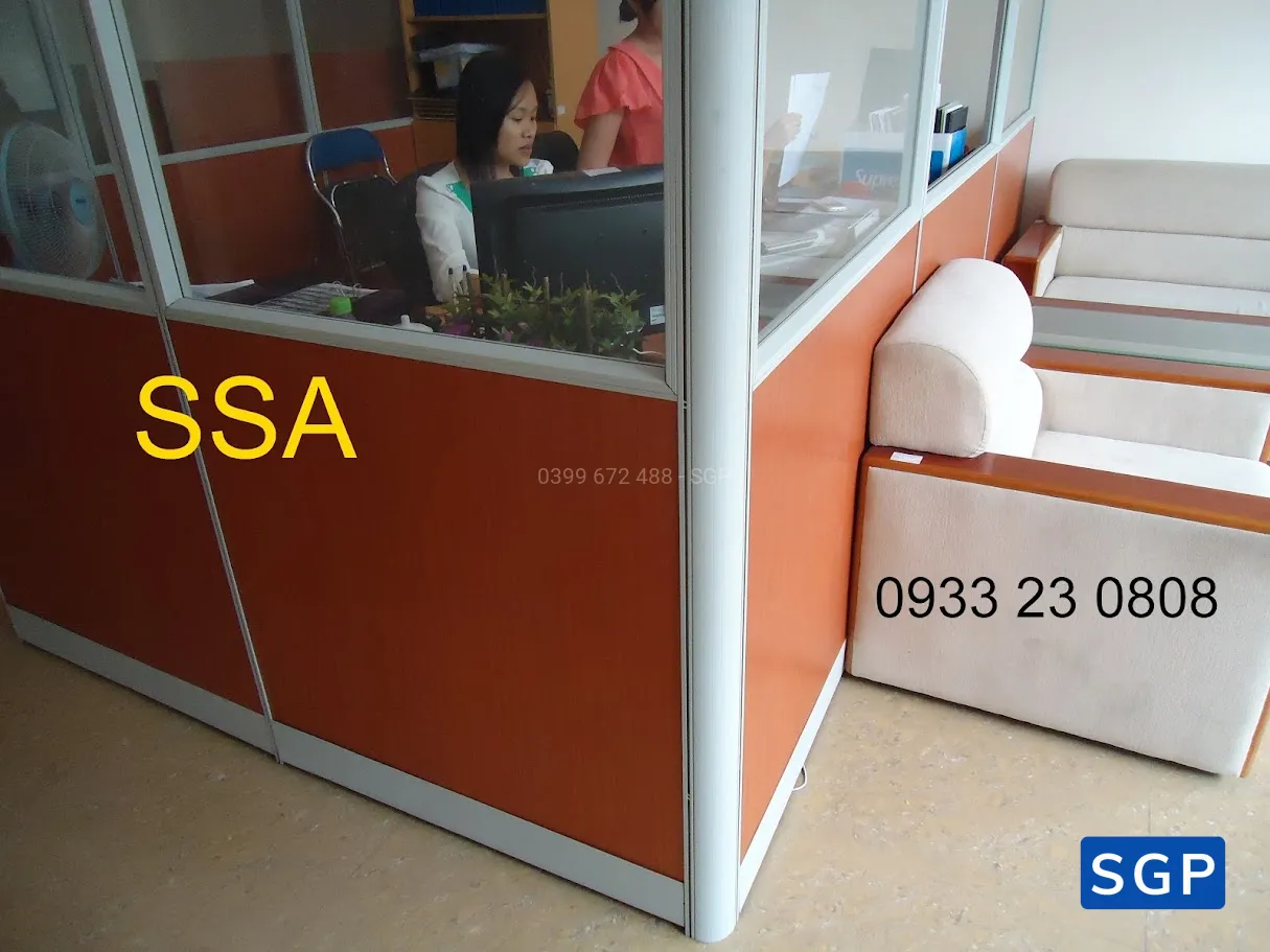 Sản xuất và lắp đặt vách gỗ khung nhôm ngăn phòng