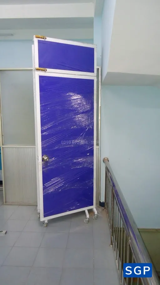 Sản xuất và lắp đặt vách di động có bánh xe phía dưới - 4