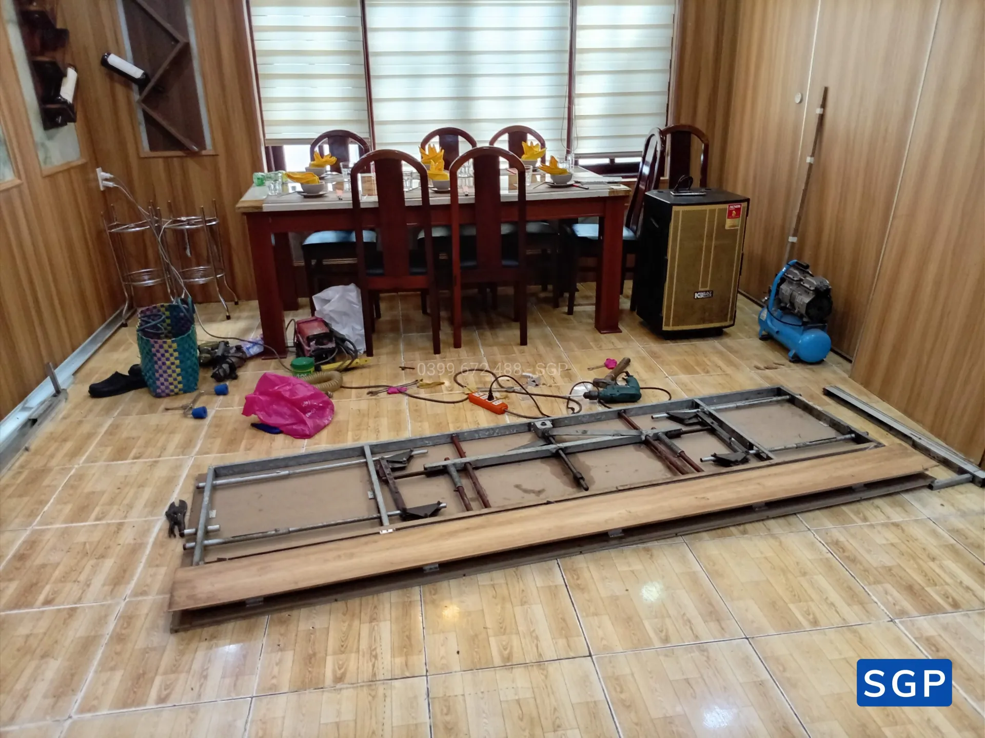 062826 - sữa vách di động tại quang trung gò gấp cho quán ăn 