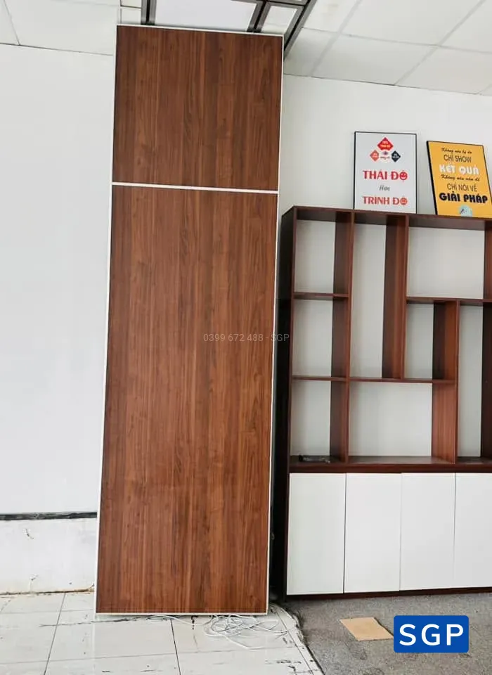 Hoàn thiện vách di động vẫn gỗ - 2