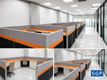 Vách ngăn nỉ khung nhôm 2 múi