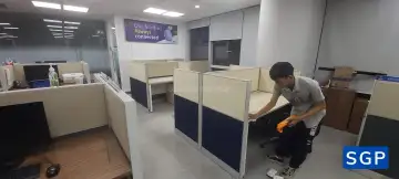 lắp đặt vách ngăn nỉ 2 múi cho công ty tại Long An
