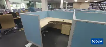 vách ngăn nỉ nhôm cho bàn L