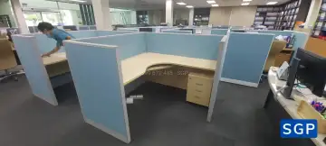 vách ngăn nỉ nhôm cho bàn L