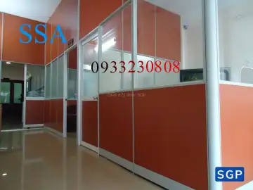 Sản xuất và lắp đặt vách gỗ khung nhôm ngăn phòng