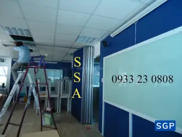 Sản xuất và lắp đặt vách di động cho công ty giày