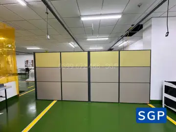 vách ngăn lửng vải nỉ 3 múi