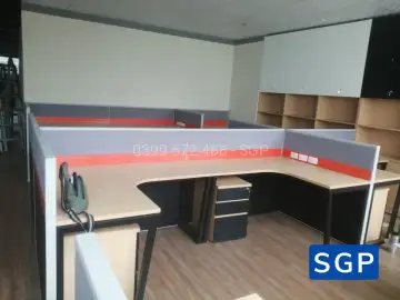 Vách ngăn nỉ khung nhôm 2 múi