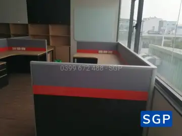 Vách ngăn nỉ khung nhôm 2 múi
