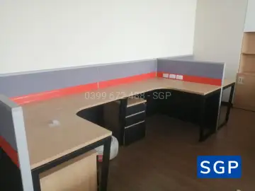 Vách ngăn nỉ khung nhôm 2 múi