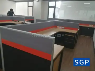 Vách ngăn nỉ khung nhôm 2 múi