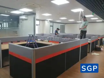 Vách ngăn nỉ khung nhôm 2 múi