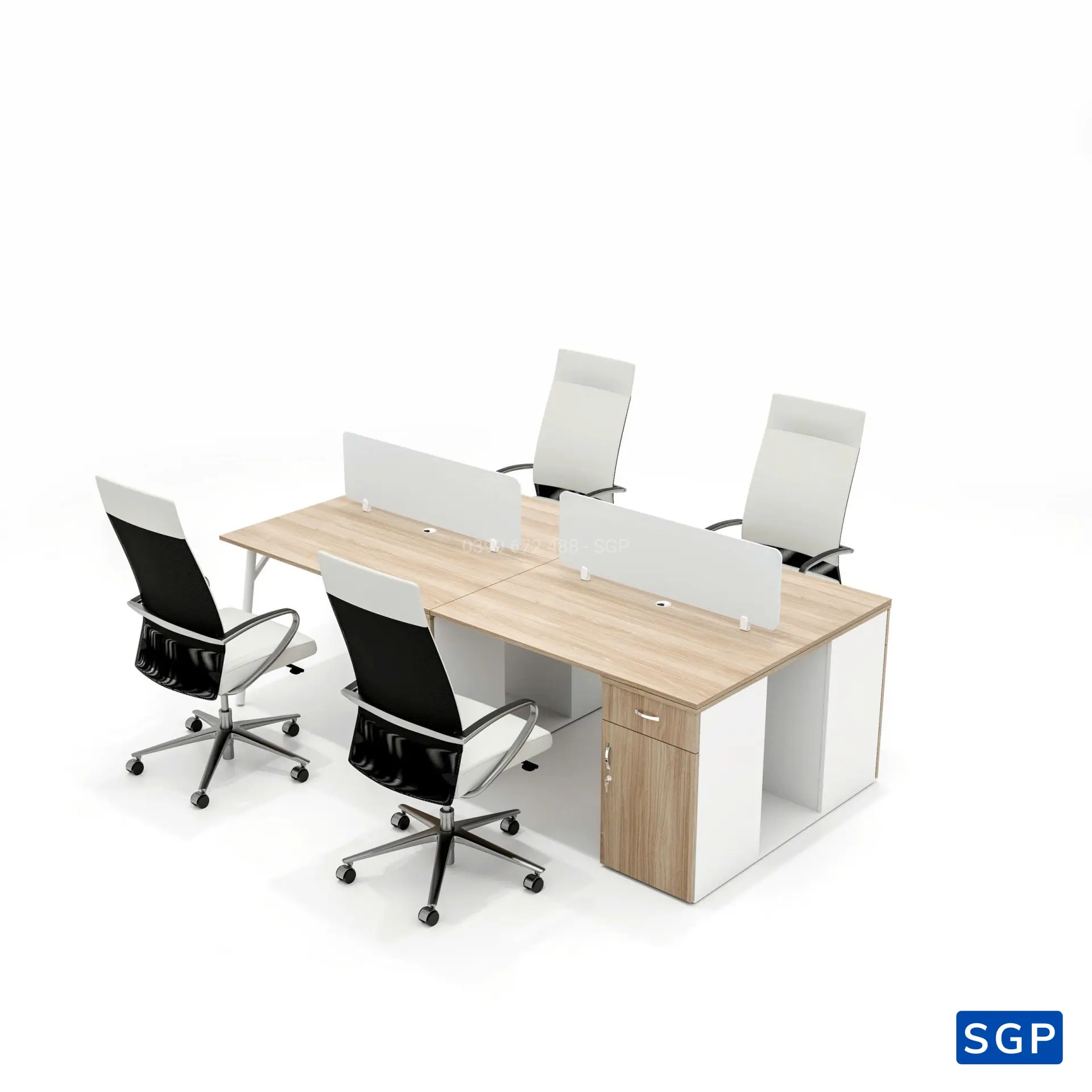 Bàn làm việc 4 người ngồi