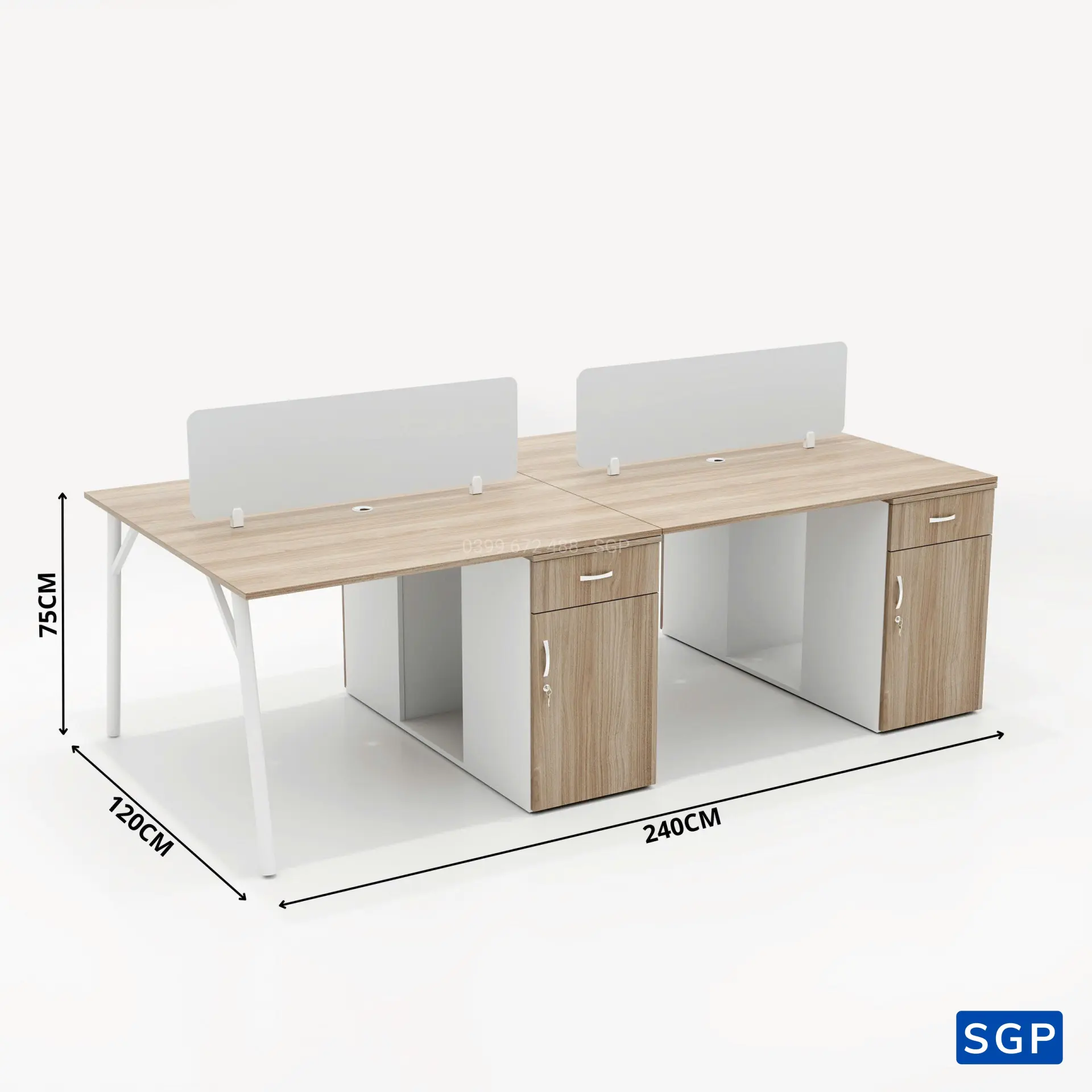 Bàn làm việc 4 người ngồi