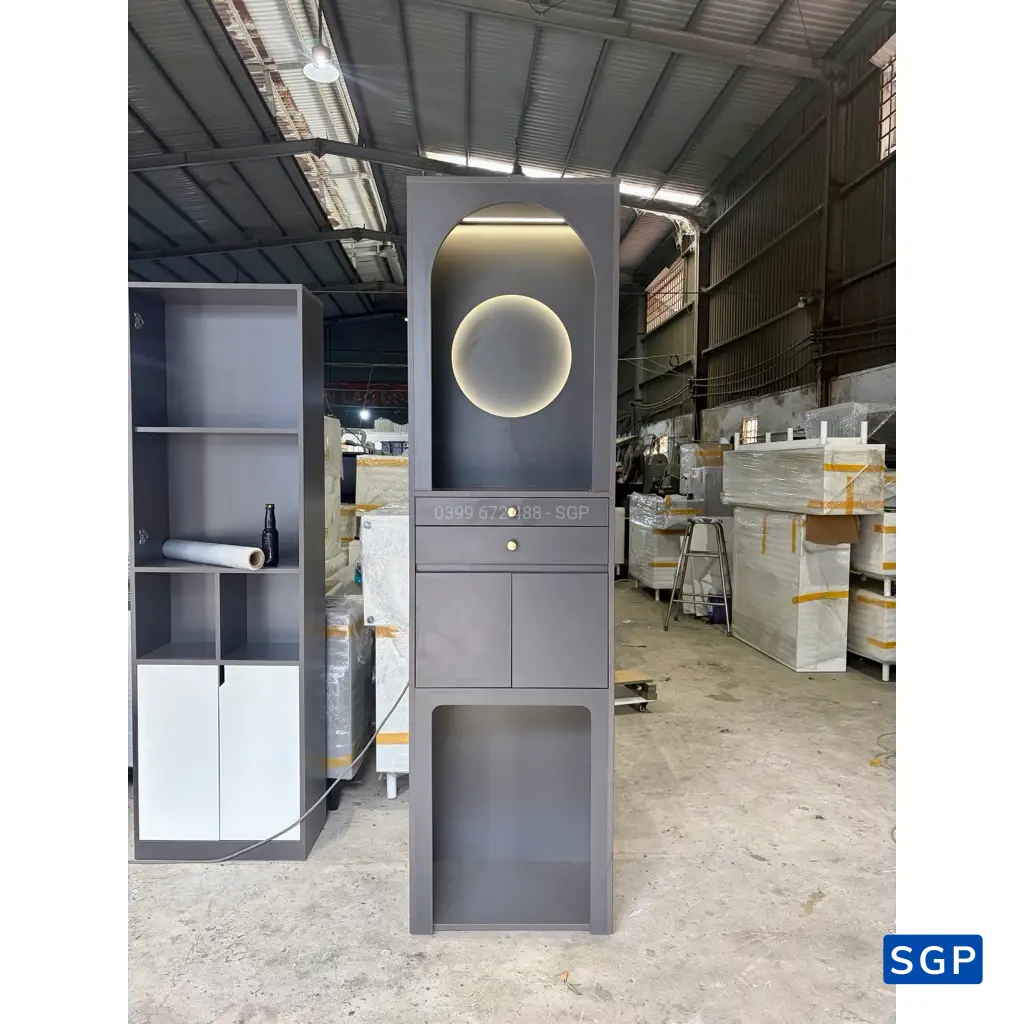 Tủ thờ/ Bàn thờ gỗ Công nghiệp , có led , phong cánh sang trọng, đã lắp ráp sẵn. bảo hành 12 tháng