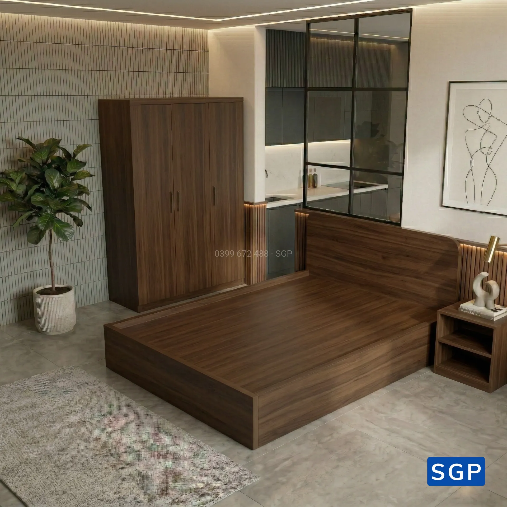 Combo giường tủ tặng tab