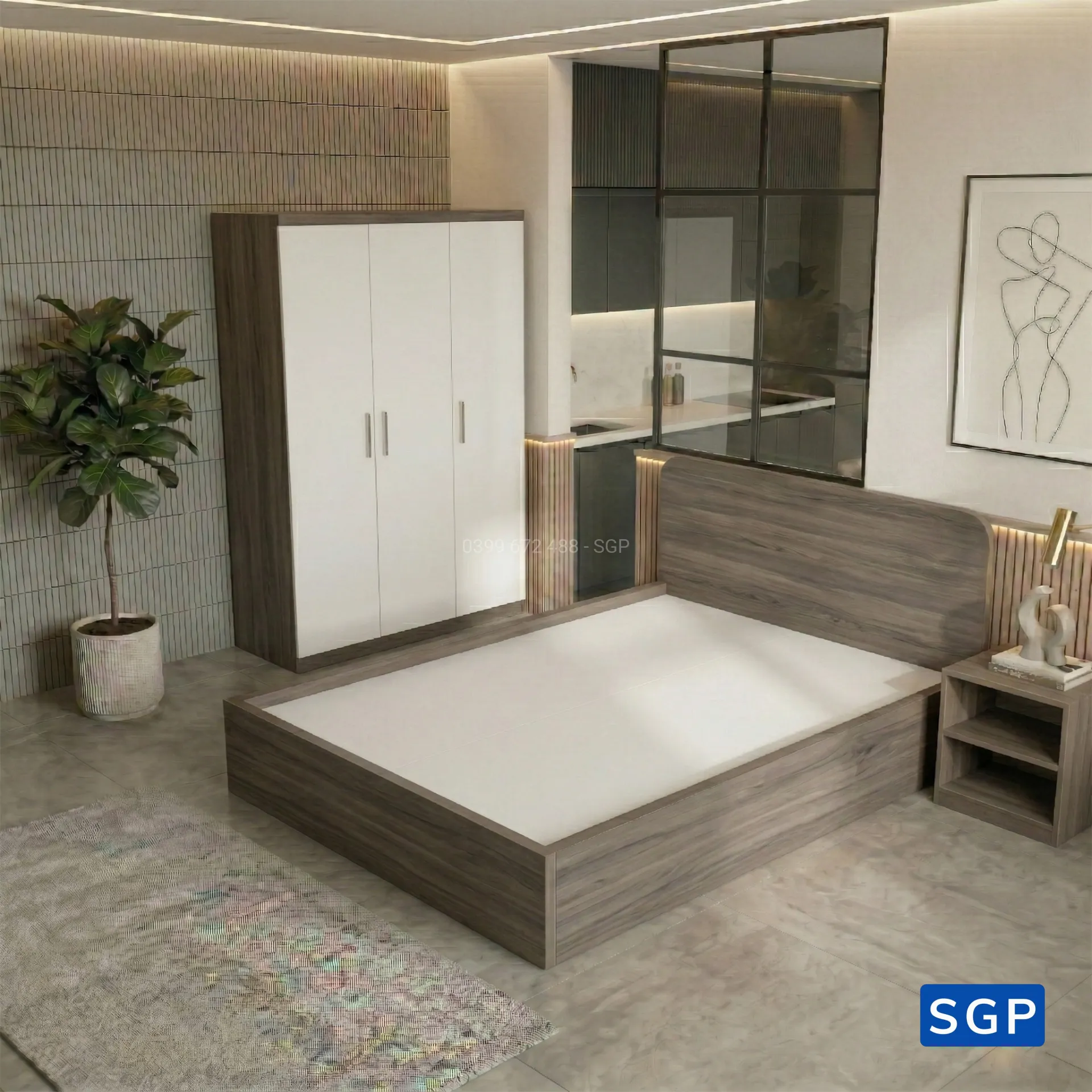 Combo giường tủ tặng tab