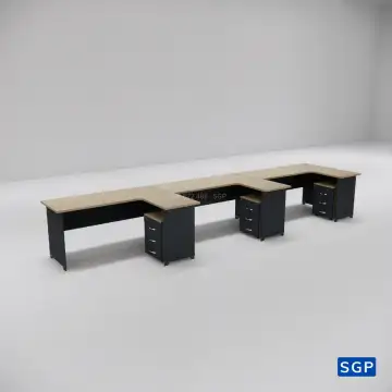 Cụm bàn làm việc 3 người 1